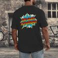 Second Grade Superhero Teacher Student 2nd Grade Comic Retro Men's Back Print T-Shirt, funny design Second Grade Superhero Teacher Student 2nd Grade Comic Retro Men's Back Print T-Shirt, funny design
