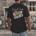 Second Grade Teacher Leopard Pencil 2nd Grade Women Teacher Men's Back Print T-Shirt, funny design Second Grade Teacher Leopard Pencil 2nd Grade Women Teacher Men's Back Print T-Shirt, funny design