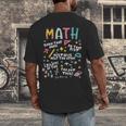 Show Your Work Math Teacher First Day Back To School Men's Back Print T-Shirt, funny design