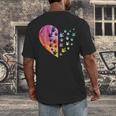 Sign Language Heart ASL For Deaf Teacher Men's Back Print T-Shirt, funny design Sign Language Heart ASL For Deaf Teacher Men's Back Print T-Shirt, funny design