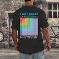 I Got Skills They'Re Multiplying Math Teacher Students Men's Back Print T-Shirt, funny design