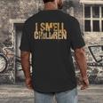 I SMELL CHILDREN Halloween Teacher Classroom I Teach Men's Back Print T-Shirt, funny design I SMELL CHILDREN Halloween Teacher Classroom I Teach Men's Back Print T-Shirt, funny design