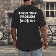 Solve This Problem 9X7467 Elementary Math Teacher Men's Back Print T-Shirt, funny design