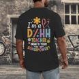 Special Education ASL Teacher Superpower DHH Teacher Men's Back Print T-Shirt, funny design