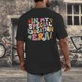 Special Education Teacher Era Inspirational SPED ABA Autism Men's Back Print T-Shirt, funny design