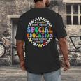 Special Education Teacher SPED Squad Team Kids Men Groovy Men's Back Print T-Shirt, funny design