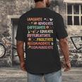 SPED Caffeinate Advocate Laminate Educate Teacher Facilitate For Men Women Men's Back Print T-Shirt, funny design SPED Caffeinate Advocate Laminate Educate Teacher Facilitate For Men Women Men's Back Print T-Shirt, funny design