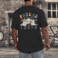 Spooky Ghost PE Teacher Squad Physical Education Halloween Men's Back Print T-Shirt, funny design Spooky Ghost PE Teacher Squad Physical Education Halloween Men's Back Print T-Shirt, funny design