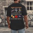 Spooky Syllables Halloween Teacher Student Education Men's Back Print T-Shirt, funny design