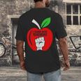 I Stand With Teachers Tshirt Men's Back Print T-Shirt, funny design