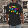 Star Of The Week Cheerful Recognition Student Teachers Class Men Women Kids Men's Back Print T-Shirt, funny design