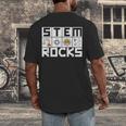STEM Rocks Science Technology Engineering Math STEM Teacher Men's Back Print T-Shirt, funny design STEM Rocks Science Technology Engineering Math STEM Teacher Men's Back Print T-Shirt, funny design