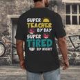 Super Hero Teacher Superheroes Men's Back Print T-Shirt, funny design