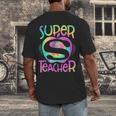 Super Teacher Back To School Apple Tie Dye First Day Men's Back Print T-Shirt, funny design Super Teacher Back To School Apple Tie Dye First Day Men's Back Print T-Shirt, funny design