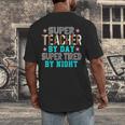Super Teacher By Day Super Tired By Night Superhero Teacher Men Women Men's Back Print T-Shirt, funny design Super Teacher By Day Super Tired By Night Superhero Teacher Men Women Men's Back Print T-Shirt, funny design
