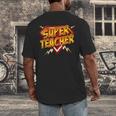 Super Teacher Superhero Back To School Teacher's Men's Back Print T-Shirt, funny design