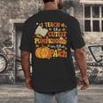 I Teach The Coolest Pumpkins In The Patch Teacher Halloween Men's Back Print T-Shirt, funny design