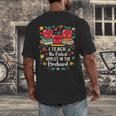 I Teach The Cutest Apples In The Orchard Cute Fall Teacher Men's Back Print T-Shirt, funny design I Teach The Cutest Apples In The Orchard Cute Fall Teacher Men's Back Print T-Shirt, funny design