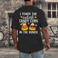 I Teach The Cutest Candy Corn In The Bunch Teacher Halloween Men's Back Print T-Shirt, funny design I Teach The Cutest Candy Corn In The Bunch Teacher Halloween Men's Back Print T-Shirt, funny design