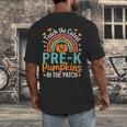 I Teach The Cutest Pre-K Pumpkin Teacher Student Halloween Men's Back Print T-Shirt, funny design I Teach The Cutest Pre-K Pumpkin Teacher Student Halloween Men's Back Print T-Shirt, funny design