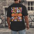 I Teach The Cutest Pumpkins Halloween Fall Teacher Women Men's Back Print T-Shirt, funny design
