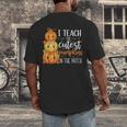 I Teach The Cutest Pumpkins In The Patch Fall Autumn Teacher Men's Back Print T-Shirt, funny design I Teach The Cutest Pumpkins In The Patch Fall Autumn Teacher Men's Back Print T-Shirt, funny design
