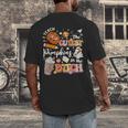 I Teach The Cutest Pumpkins In The Patch Halloween Teacher Men's Back Print T-Shirt, funny design I Teach The Cutest Pumpkins In The Patch Halloween Teacher Men's Back Print T-Shirt, funny design