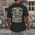I Teach You Life Skills Home Economics Teacher Men's Back Print T-Shirt, funny design