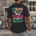I Teach Little People To Read Reading Teacher For Men Women Girls Kids Men's Back Print T-Shirt, funny design