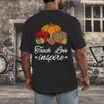 Teach Love Inspire Autumn Fall Plaid Leopard Pumpkin Teacher For Men Women Kids Men's Back Print T-Shirt, funny design Teach Love Inspire Autumn Fall Plaid Leopard Pumpkin Teacher For Men Women Kids Men's Back Print T-Shirt, funny design