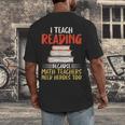 I Teach Reading Because Math Teachers Need Heroes Too Men Women Men's Back Print T-Shirt, funny design I Teach Reading Because Math Teachers Need Heroes Too Men Women Men's Back Print T-Shirt, funny design
