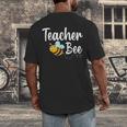 Teacher Bee Bumblebee Back To School Men's Back Print T-Shirt, funny design Teacher Bee Bumblebee Back To School Men's Back Print T-Shirt, funny design