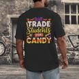 Teacher Cute Will Trade Students For Candy Halloween Costume Men's Back Print T-Shirt, funny design