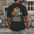 Teacher Definition Teaching School Teacher Men Women Men's Back Print T-Shirt, funny design