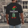 The Teacher Elf Family Matching Group Idea Christmas Men's Back Print T-Shirt, funny design The Teacher Elf Family Matching Group Idea Christmas Men's Back Print T-Shirt, funny design