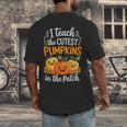 Teacher Halloween Pre-K Teacher Kindergarten Cutest Pumpkins Men's Back Print T-Shirt, funny design Teacher Halloween Pre-K Teacher Kindergarten Cutest Pumpkins Men's Back Print T-Shirt, funny design