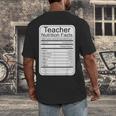 Teacher Nutrition Facts Teachers Nutritional Fact Men's Back Print T-Shirt, funny design Teacher Nutrition Facts Teachers Nutritional Fact Men's Back Print T-Shirt, funny design