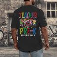 Teacher Of Pre K Superheroes Teacher New School Year Men Women Men's Back Print T-Shirt, funny design