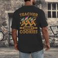 Teacher Of Smart Cookies Gingerbread Christmas Teacher Men's Back Print T-Shirt, funny design