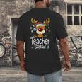 Teacher Squad Red Plaid Rudolph Reindeer Christmas Men's Back Print T-Shirt, funny design Teacher Squad Red Plaid Rudolph Reindeer Christmas Men's Back Print T-Shirt, funny design