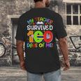 My Teacher Survived 100 Days Of Me 100 Days Of School Men's Back Print T-Shirt, funny design My Teacher Survived 100 Days Of Me 100 Days Of School Men's Back Print T-Shirt, funny design