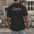 Teacher Teaching Camouflage Vintage Inspired Distressed Camo For Men Women Men's Back Print T-Shirt, funny design Teacher Teaching Camouflage Vintage Inspired Distressed Camo For Men Women Men's Back Print T-Shirt, funny design