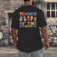 Teacher Of Tiny Superheroes Teach 100th Day Of School Men's Back Print T-Shirt, funny design Teacher Of Tiny Superheroes Teach 100th Day Of School Men's Back Print T-Shirt, funny design