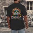 Teacher The Wonder Of Teaching Is Watching Caterpillar Men's Back Print T-Shirt, funny design