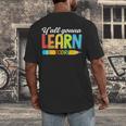 Teacher Y'All Gonna Learn Today First Day Of School Men's Back Print T-Shirt, funny design Teacher Y'All Gonna Learn Today First Day Of School Men's Back Print T-Shirt, funny design
