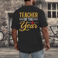 Teacher Of The Year Men Women Teachers Men's Back Print T-Shirt, funny design