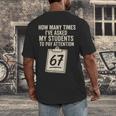 Teachers 67 Meme Men's Back Print T-Shirt, funny design