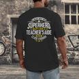 Teachers Aide Idea Professional Superhero Teachers Aides Men Women Men's Back Print T-Shirt, funny design
