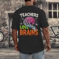 Teachers Love Brains Halloween 2025 Skeleton Costume Men's Back Print T-Shirt, funny design Teachers Love Brains Halloween 2025 Skeleton Costume Men's Back Print T-Shirt, funny design