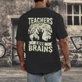 Teachers Love Brains Halloween Costume Boo Trick Teach Men's Back Print T-Shirt, funny design Teachers Love Brains Halloween Costume Boo Trick Teach Men's Back Print T-Shirt, funny design